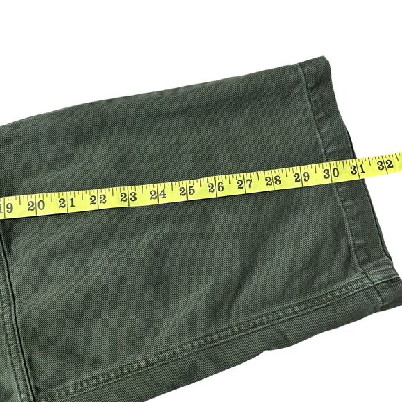 Aritzia TNA Cargo Pants Women’s 14 Green Cotton Utility Baggy Relaxed Wide Leg - Picture 4 of 7